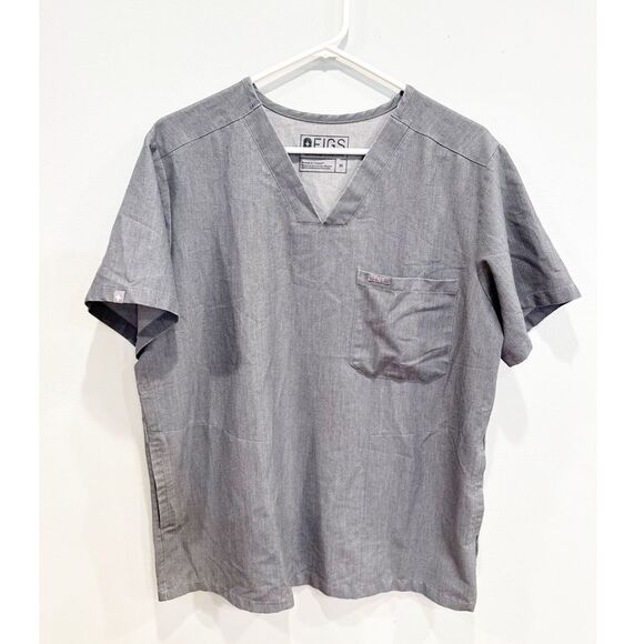 Figs chisec three pocket scrub top graphite gray - Picture 2 of 5